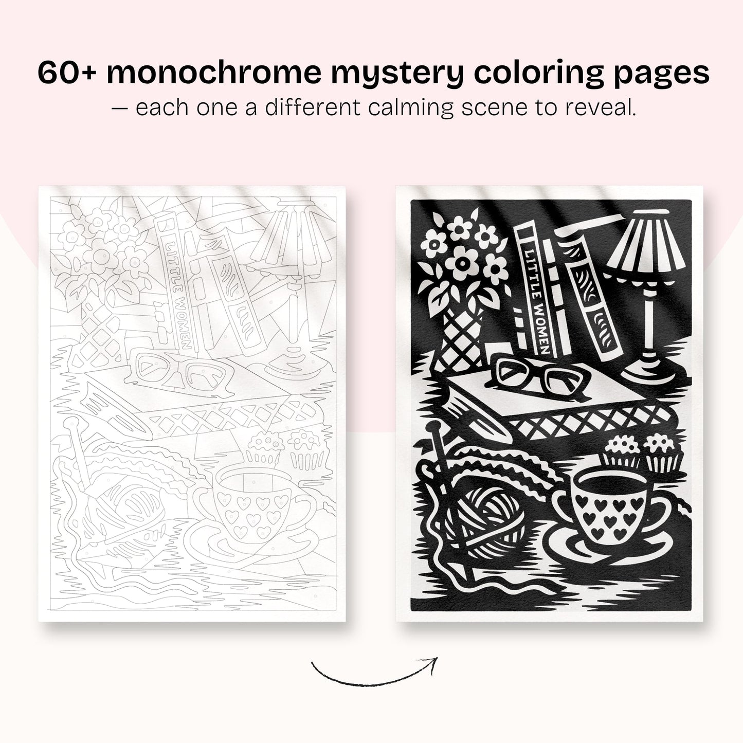 One Color Coloring Book for Inner Calm & Self-Reflection