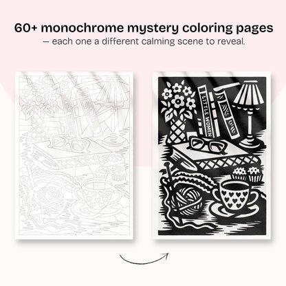 One Color Coloring Book for Inner Calm & Self-Reflection