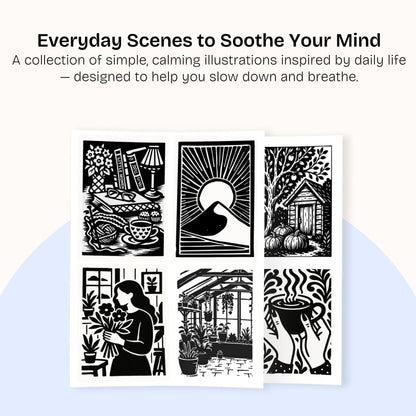 One Color Coloring Book for Inner Calm & Self-Reflection